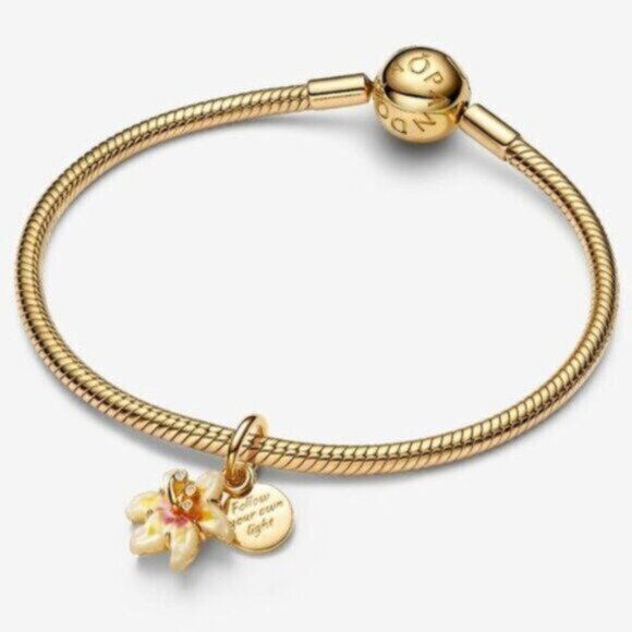 NWT Pandora Disney Tangled Sundrop Flower Glow-in-the-dark Charm - Picture 3 of 6